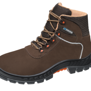 BOTINA CADARÇO NUBUCK MARROM C/B PVC 75BPR29  MSMC N. 37 C.A 41370 - MARLUVAS