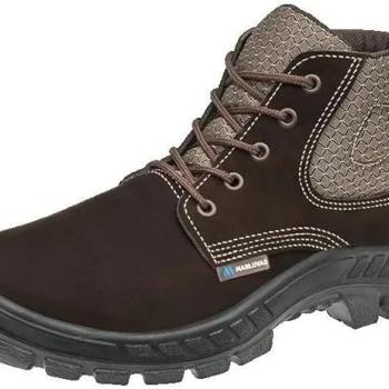 BOTINA CADARÇO NUBUCK CAFÉ C/B PVC 50B26CB - E BP ILHP 40NEW PRIME C.A 13808 - MARLUVAS