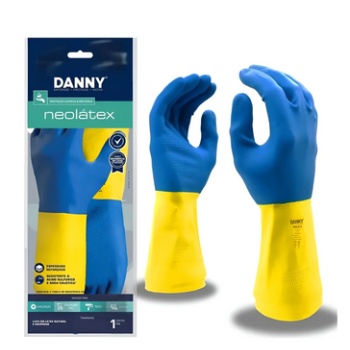 LUVA BICOLOR LATEX NEOPRENE C/ FORRO ANTIDERRAPANTE DA224D 9G C.A 5774 - DANNY
