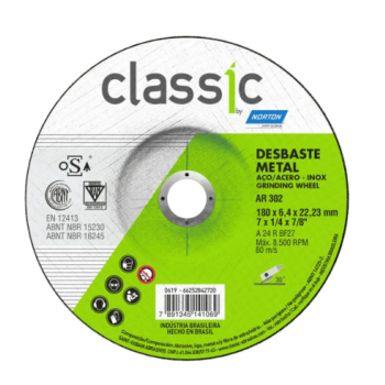DISCO DESBASTE 180 X 6,4 X 22,23 MM CLASSIC BDA600 - NORTON