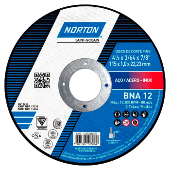 DISCO CORTE BNA12 115X1.0X22.23 - NORTON
