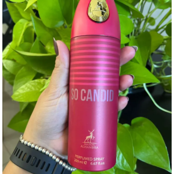 PERFUME EM SPRAY SO CANDID ROUGE  - MAISON ALHAMBRA -  FEMININO 200ML