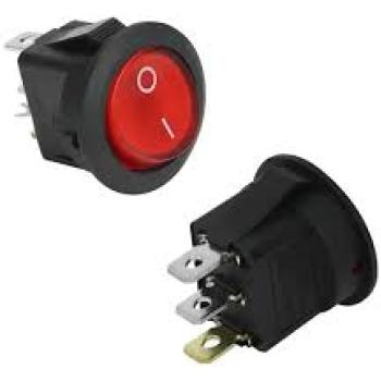 INTERRUPTOR LIG/DESL REDONDO 10A/6A 250V 3PINO