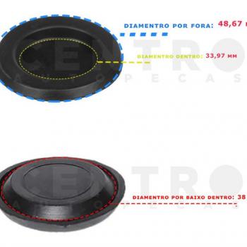 TAMPAO DO ASSOALHO BORRACHA M-38 X 44 MM  GM