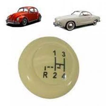 MANOPLA BOLA  CAMBIO COM ROSCA FINA FUSCA GHIA KOMBI COR MARFIM AP1436