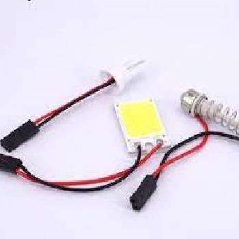 LAMPADA LED BRANCA PLACA E TETO T10 TORPEDO 12V