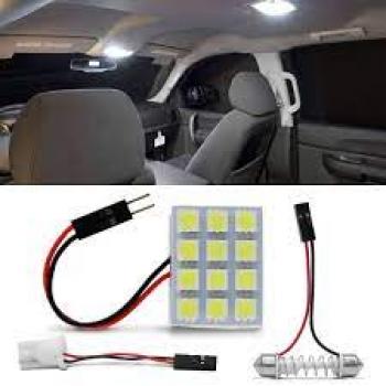 LAMPADA  TORPEDO BRANCA PLACA P/TETO 12LED