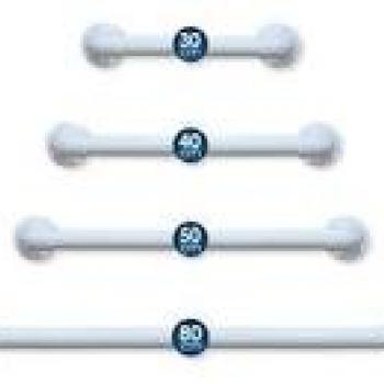 BARRA DE APOIO 50CM ALUMINIO BRANCO MEBUKI