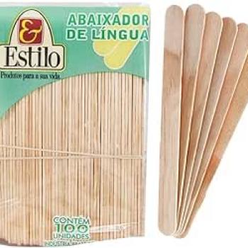 ABAIXADOR DE LINGUA C/100 MADEIRA ESTILO - MD