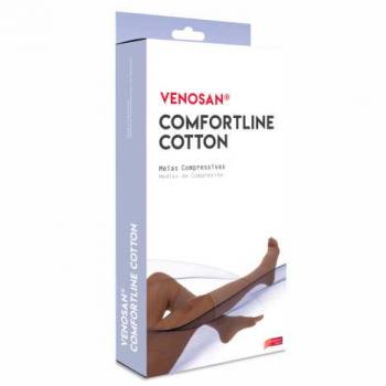 VENOSAN COMFORT COTTON 20-30 AD M CURTA PE ABERTO BEGE