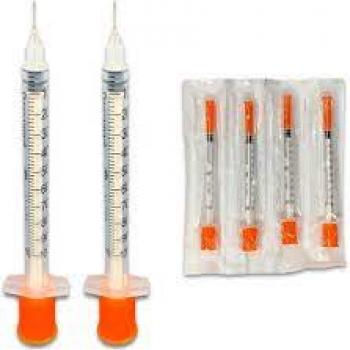 SERINGAS INSULINA 1ML 12.7X0.33  PCT 10 UND. UNIQMED
