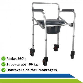 CADEIRA BANHO ALUMINIO 100KG DESMONTAVEL HIDROLIGHT