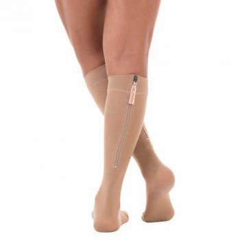 VENOSAN COMFORT COTTON COM ZIPER 20-30 AD XG CURTA PE ABERTO BEGE
