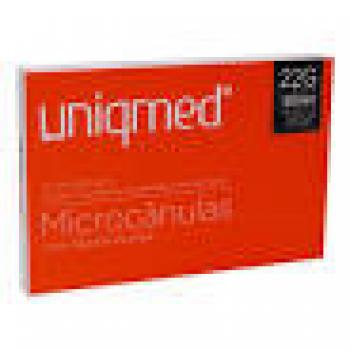 MICROCANULAS 22G (0,70MM) X 40MM - UNIQMED COM AGULHA AUXILIAR 21GX1 - CX 24UN