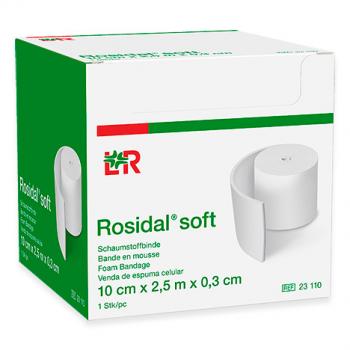ROSIDAL SOFT-BANDAGEM DE ESPUMA 10CM X 0,4CM X 2,5M - CX.COM 1 UND  Lote:21114G0100 Ean :4021447231112