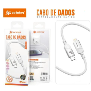 CABO DE DADOS TURBO USB-C IPHONE 3M 30W PEINING PEI-J89-4