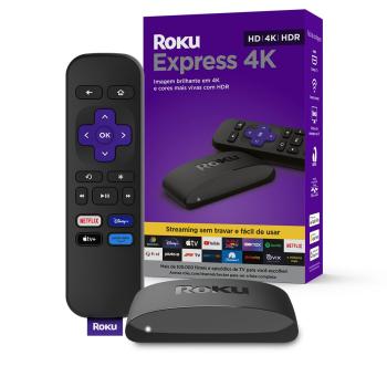 Roku Express 4K | Dispositivo de streaming para TV HD/4K/HDR compatível com Alexa, Siri e Google