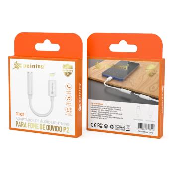 Adaptador de Áudio Lightning para Fone de Ouvido P2 – PEI-CT02