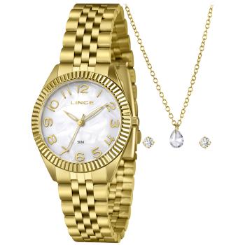 Relogio Feminino Dourado analógico LRGM063L36