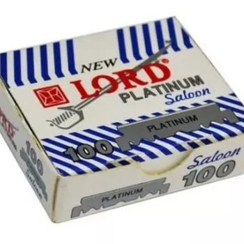 Lâmina de Barbear Lord Platinum Cortada Caixa C/ 100 Meia Lâmina