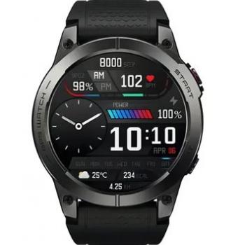 Smartwatch Zeblaze Stratos 3 Gps Integrado Tela Amoled Caixa Preto Pulseira Preto