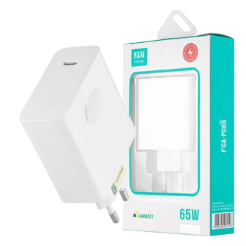 Carregador De Viagem Usb-c 65w Fca-pd65 Fam Branco