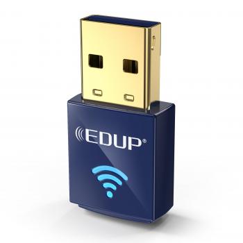 Adaptador Wifi/Bluethoth Edup USB sem fio 2,4 GHz 150 Mbps, compatível apenas com Windows 11/10/7/8/8.1