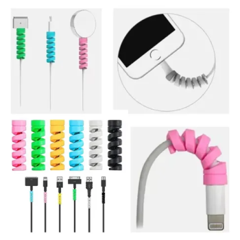 Kit 4 Un Protetor Molinha Para Cabo Carregador