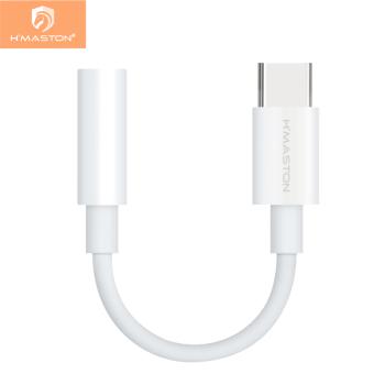 H'maston ZHQ-10 Cabo Adaptador Tipo C Usb-c/Lightning Para Fone Ouvido P2 3.5mm