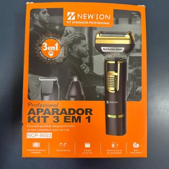 Máquina de Barbear Aparador de pelos 3 em 1 Recarregável - NEWTON NCP-9003