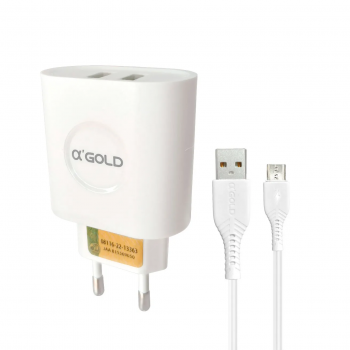Kit Carregador Rápido Tipo-V8 3.1A e Cabo USB A'GOLD CA18-1