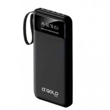 Carregador portátil PowerBank  Agold 10.000 mAh com visor e lanterna BTE-90E