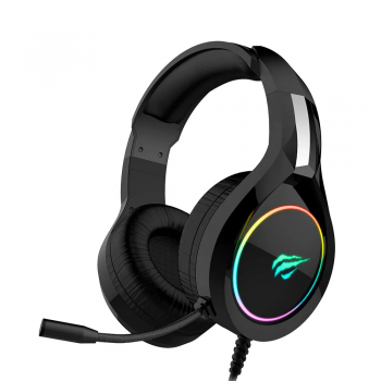 Headset Gamer HAVIT H2232D, RGB, Microfone Flexível Preto