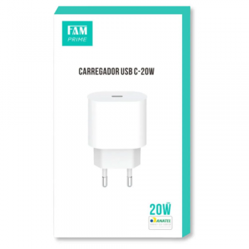 Fonte / Carregador USB-C 20W - FAM - FCA-PD52