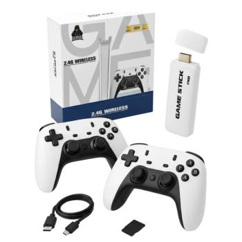 Videogame Game Stick M15 Hdmi Retrô 2 Controles Branco 127/220v