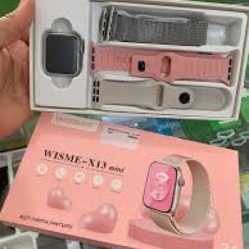 Relógio Smartwatch X13 Mini Series Kit C/ 3 Pulseiras Preto