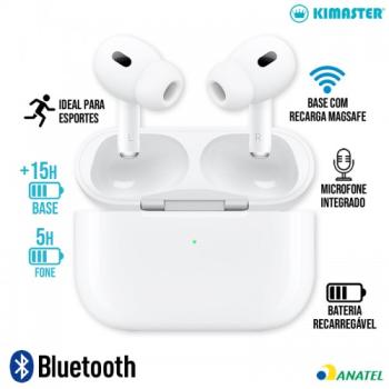 Fone De Ouvido Bluetooth, Pro Air Kimaster, Com Borracha - Tws350