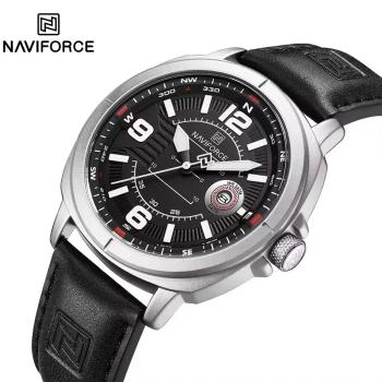 Relógio Naviforce 8078 Couro