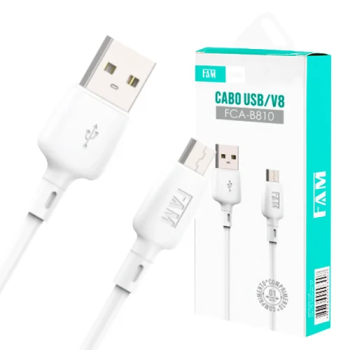 Cabo De Carregamento Fam Fca-B810 Usb-a e Micro (v8)