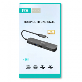 Hub Multifuncional 5 em 1 Tipo-C - FAM - FCA-U106