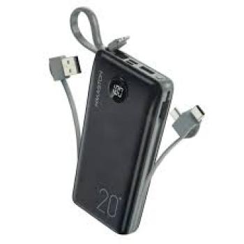 Power Bank Portátil H'Maston YD-05 20000mAh USB/MicroUSB/USB-C/Lightning (Preto/Cinza)