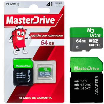 Cartão de Memória 64GB MicroSD MasterDrive