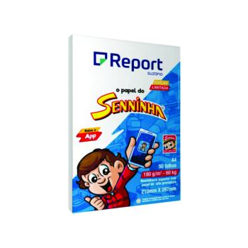 Papel Sulfite Senninha Branco A4 180g 50fhs - Report