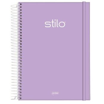 CADERNO ESPIRAL UNIV CD 10X1 160FLS - STILO LILAS PASTEL