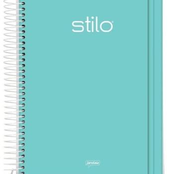 CADERNO ESPIRAL UNIV CD 10X1 160FLS - STILO VERDE PASTEL