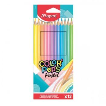 LÁPIS DE COR COLOR PEPS PASTEL 12 CORES