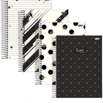 CADERNO ESPIRAL UNIV CD 10X1 160FLS - MONO