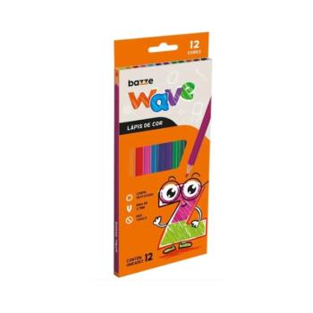 LÁPIS DE COR BAZZE WAVE SEXT 12 CORES