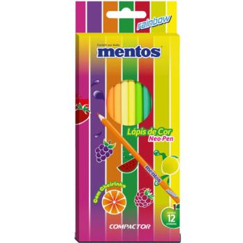 LÁPIS DE COR COMPACTOR NEO-PEN MENTOS 12 CORES