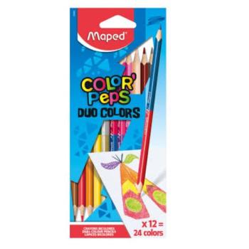 LAPIS DE COR COLORPEPS DUO 12 LÁPIS/24 CORES